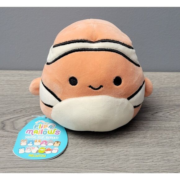 KellyToy Squishmallows Flip A Mallows Ricky The Clown Fish Gordon The Shark‎ - Picture 1 of 13